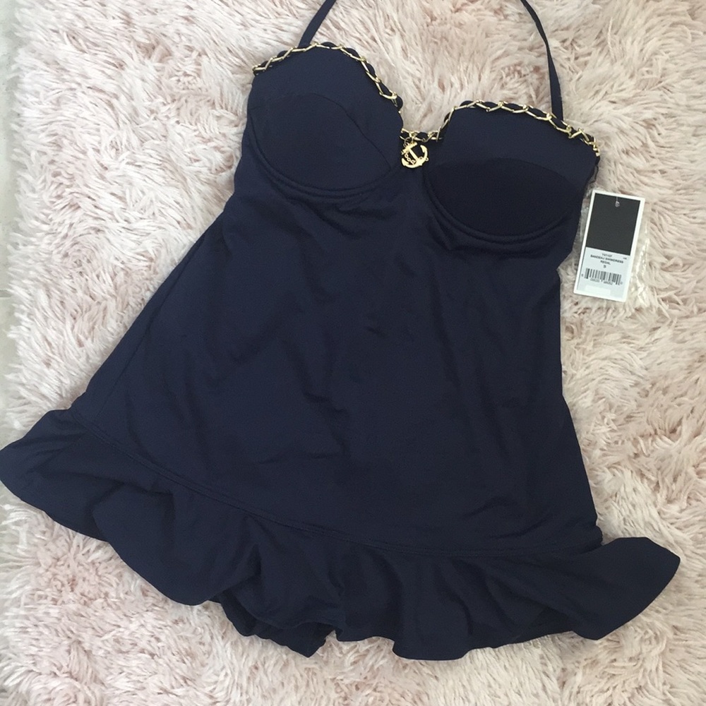NWT JUICY COUTURE SIZE S Navy Bathing Suit